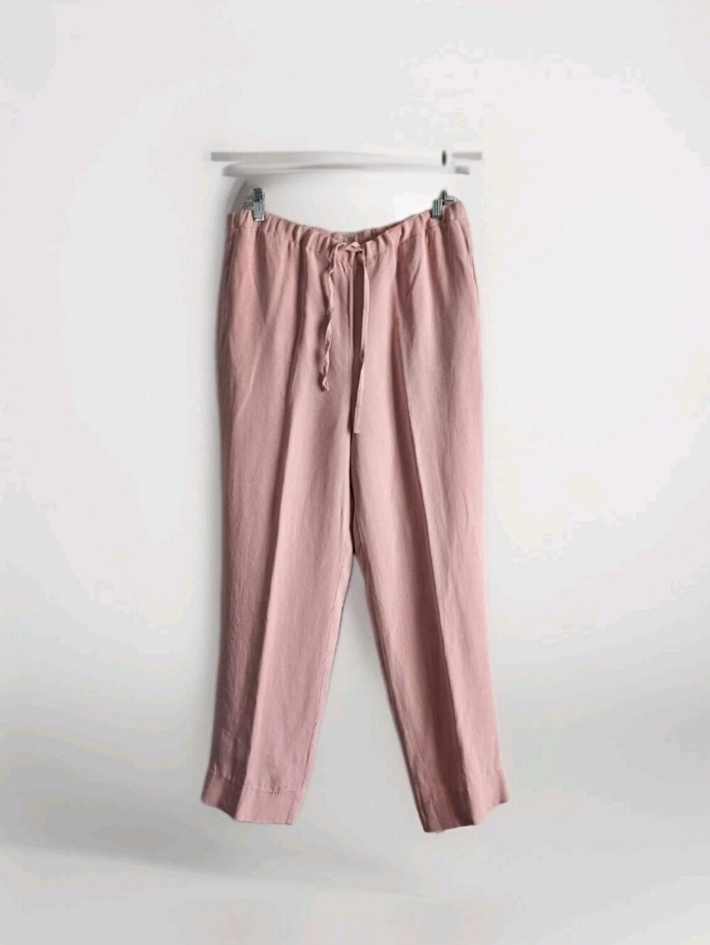 Mel & Lisa High Waisted Dress Pants Career Size Lined 100% Pure Silk Pink